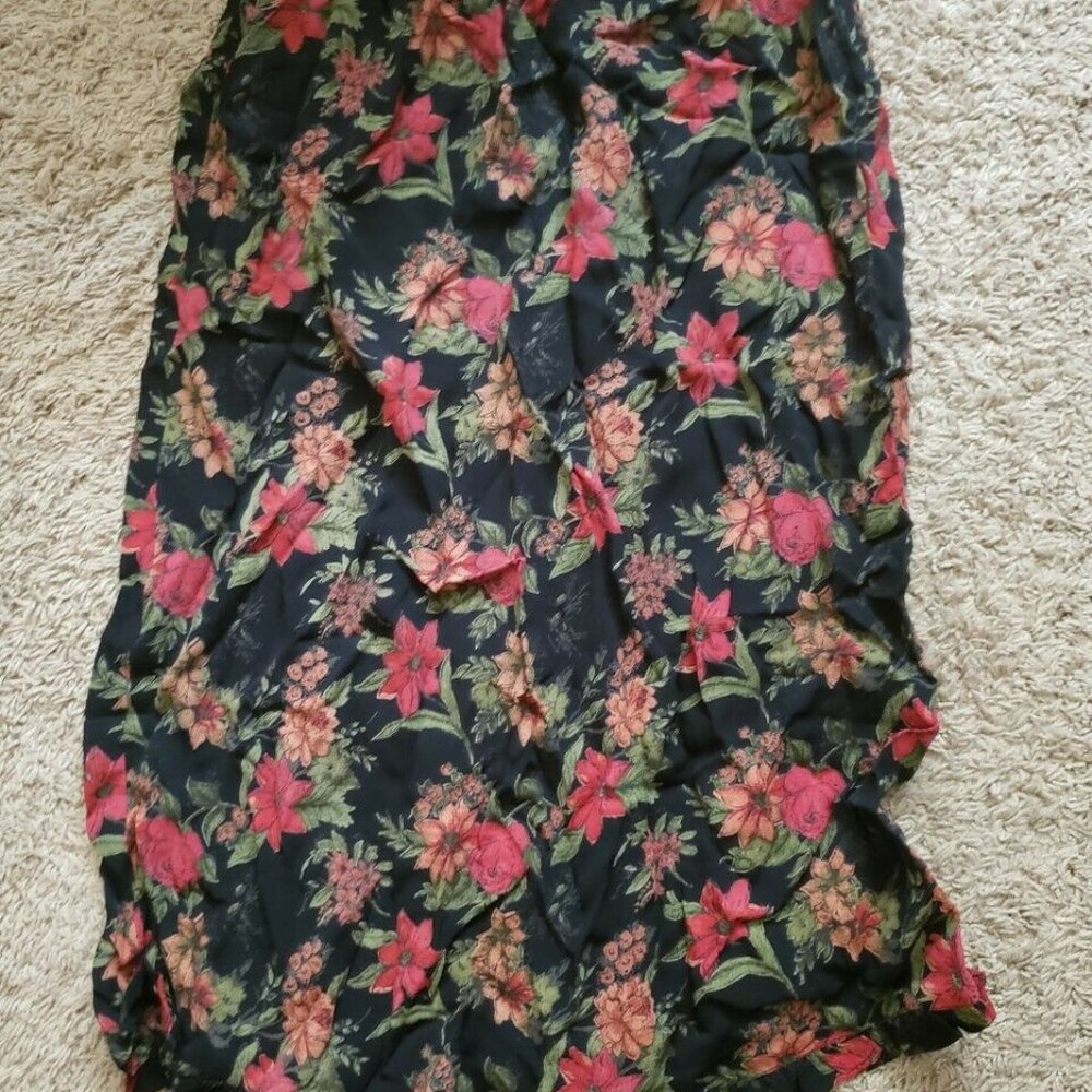 CHICO’S women’s mid-calf skirt, floral print Sz 1